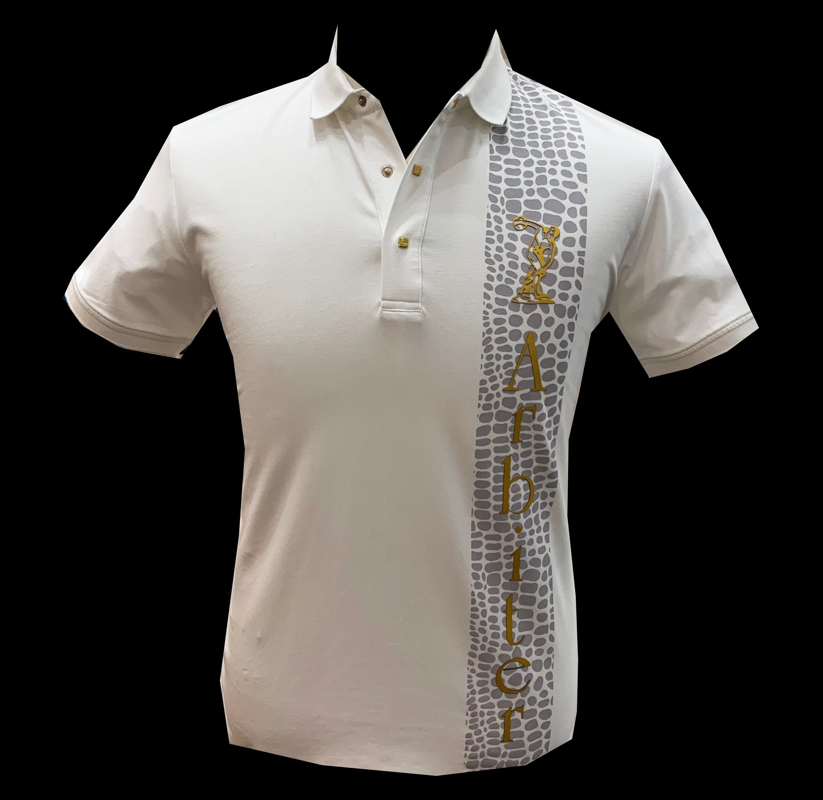 Arbiter White And Gold Golfer