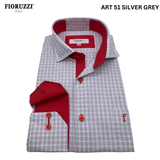 Fioruzzi  Art 51 Smart Casual  Shirt- Silver Grey