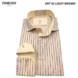 Fioruzzi  Art 51 Smart Casual  Shirt- Light Brown