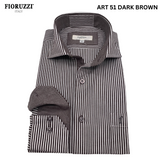 Fioruzzi  Art 51 Smart Casual  Shirt- Dark Brown