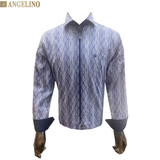 Angelino Art 43 Navy Zip Shirt