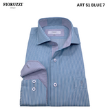 Fioruzzi  Art 51 Smart Casual  Shirt- Teal Blue 7