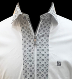 Angelino Art 113 White Zip Shirt