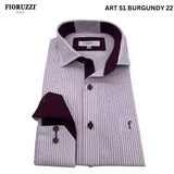 Fioruzzi  Art 51 Smart Casual  Shirt-Burgundy 22