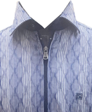 Angelino Art 43 Navy Zip Shirt