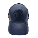 Arbiter Navy Blue Leather Trucker Cap