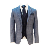 Hermose Wool Touch 3 Piece Suit Blue