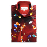 Angelino Burgundy-7 Cotton Print Shirt