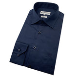 Angelino Slim Fit Navy Long Sleeve Shirt