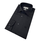 Angelino Slim Fit Black Long Sleeve Shirt