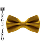 Angelino Gold Bow Tie & Pocket Square Set