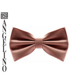 Angelino Dusty Pink Bow Tie & Pocket Square Set