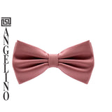 Angelino Rusty Pink Bow Tie & Pocket Square Set