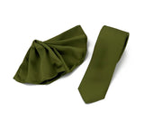 Fioruzzi Olive Tie & Pocket Square