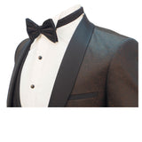 Ramzotti Poly Viscose 3 Piece Tuxedo Black & Rust