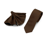 Fioruzzi Brown Tie & Pocket Square