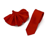 Fioruzzi Red Tie & Pocket Square