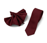 Fioruzzi Burgandy Tie & Pocket Square