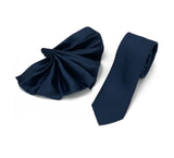 Fioruzzi Dark Navy Tie & Pocket Square