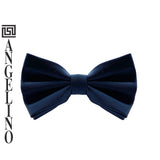 Angelino Light Navy Bow Tie & Pocket Square Set