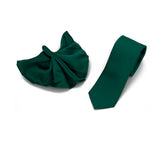 Fioruzzi Bottle Green Tie & Pocket Square