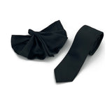 Fioruzzi Black Tie & Pocket Square