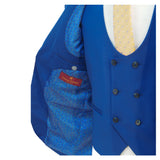 Piserro Wool Touch 3 Piece Suit Royal