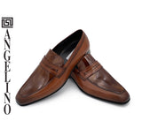 Angelino Tobacco Leather Slip-On Shoe