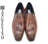 Angelino Tobacco Leather Slip-On Shoe