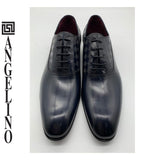 Angelino Formal Leather Shoe-Dark Blue