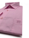 Angelino Pink Cotton Satin Long Sleeve Lounge Shirt