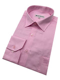 Angelino Pink Cotton Satin Long Sleeve Lounge Shirt