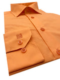 Angelino Slim Fit Peach Long Sleeve Shirt