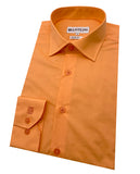 Angelino Slim Fit Peach Long Sleeve Shirt