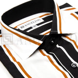 Angelino White Butcher Stripe Shirt