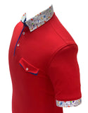 Bar Du Cotton Red Pique Cotton Fashion Golfer