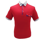 Bar Du Cotton Red Pique Cotton Fashion Golfer