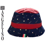 Angelino Navy And Red Bucket Hat