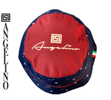 Angelino Navy And Red Bucket Hat