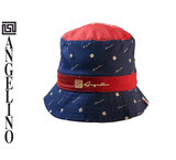 Angelino Navy And Red Bucket Hat